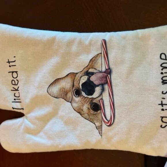 Dog-Themed Christmas Oven Mitt & Pot Holder Set boston international - Picture 7 of 7